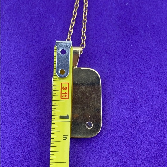 💛 Elegant Gold Plated Nugget CZ Pendant Necklace - Picture 3 of 5